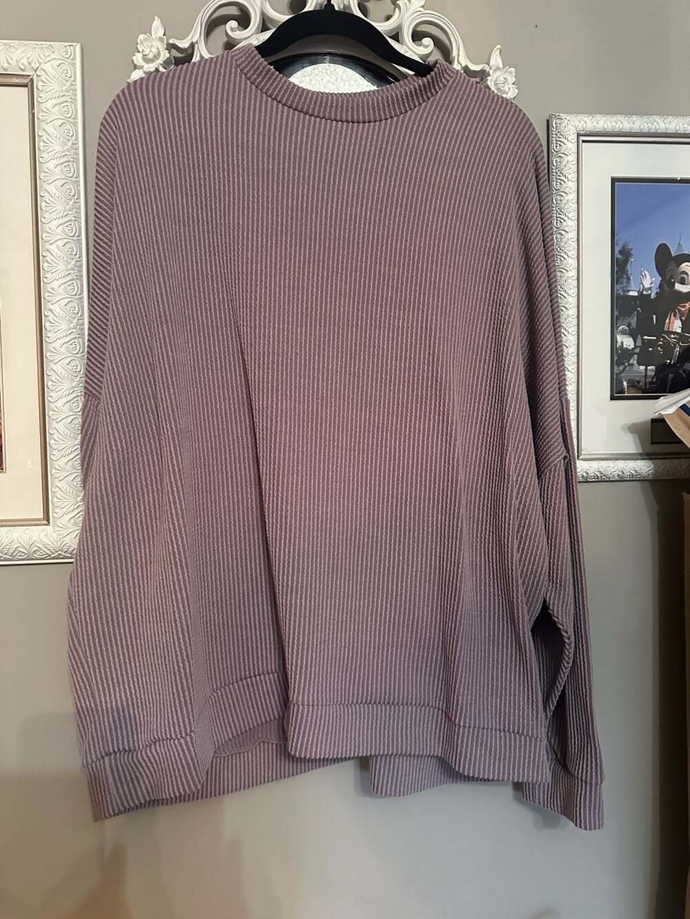Phierce Fashions Women's Ribbed Long Sleeve Oversized Pullover Top